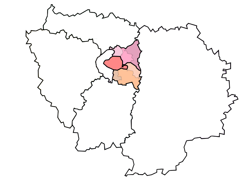 Carte de l'île de France